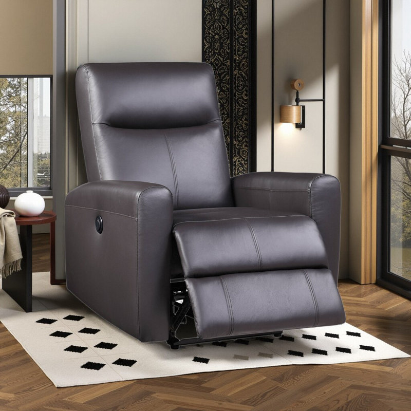 Fauteuil inclinable électrique Cloud-Like avec revêtement en cuir de première qualité et inclinaison zéro gravité - Siège à mouvement moderne