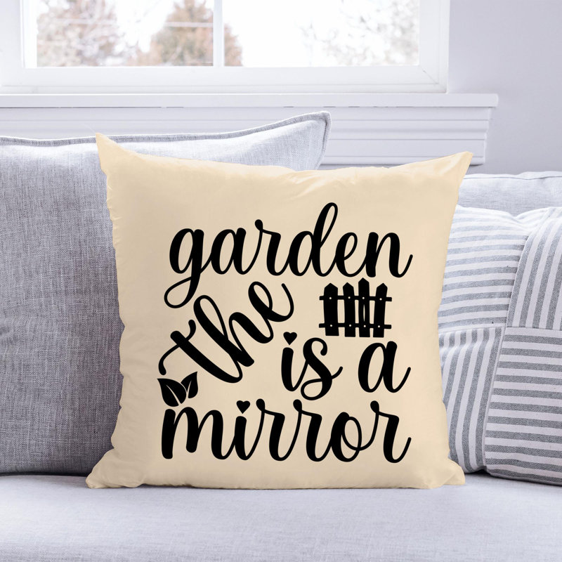 Polyester/Polyester Blend Reversible Throw Pillow