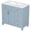 Armoire de salle de bain avec tiroirs rabattables, avec 3 tiroirs et 2 portes-944599506