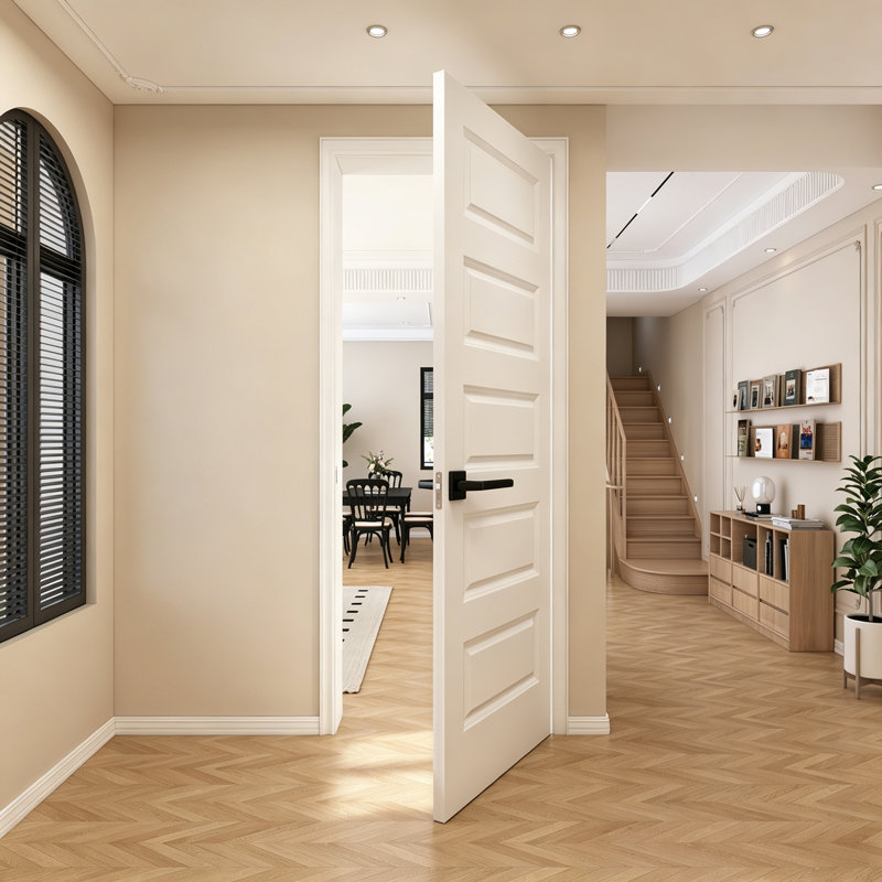 Porte intérieure en composite 30 po x 80 po à 5 panneaux carrés, 30 po x 80 po