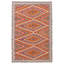 Kilim audacieux et coloré multicolore 6 pi 6 po x 9 pi 9 po