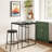 Jenie Counter Height Breakfast Dining Table, Minimalist, Small Space, Black-117054038-117054036