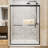 54" W X 72" H Double Sliding Shower Door With 1/4" (6mm) Clear Tempered Glass And -proof Film, Matte Black Aluminum Frame, Dual Stainless Steel Handles, Adjustable Width From 56" To 60", Reversible