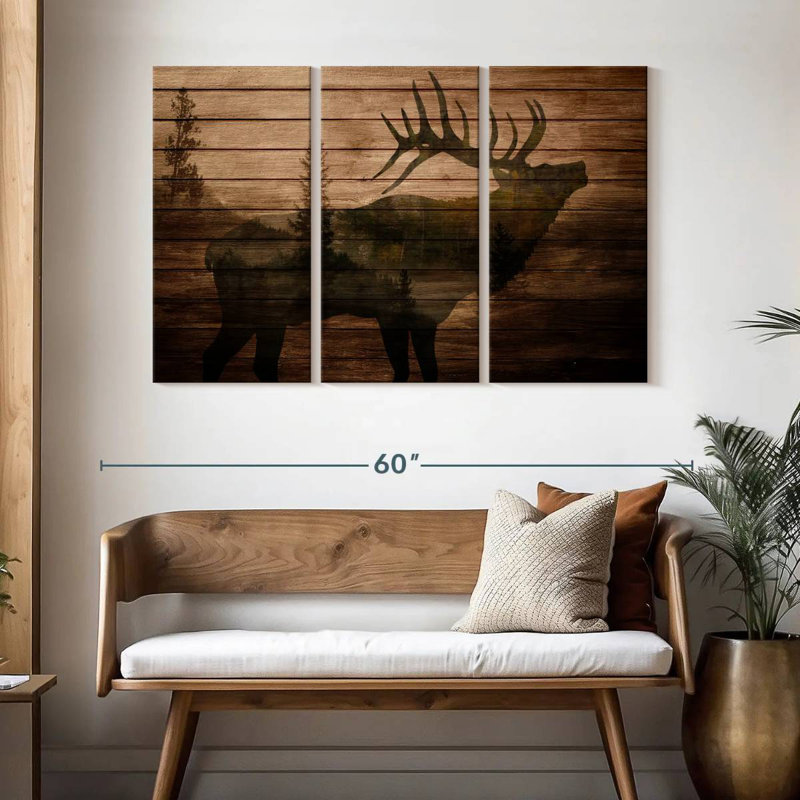 Brampt Elk Woods I, 32" H x 50" W