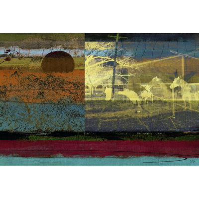 Horse & Hay Collage 1 Piece Wrapped Canvas Wall Art