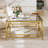 Square Glass Coffee Table-1776380071