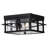Matte Black 2 - Bulb Outdoor Flush Mount