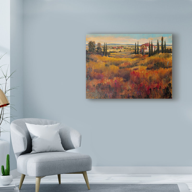 « tuscany sky i », reproduction de peinture à l’acrylique sur toile tendue, H 24 po x l 32 po x P 2 po