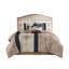 Ensemble d'édredon en jacquard pour grand lit 7 pièces avec coussins décoratifs-131591368