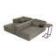 Canapé modulaire Boneless de 112 po - Tissu bouclé infroissable, siège et chaise larges - Comprend une table d'appoint gratuite - sans assemblage, combinaison en L libre-219860971