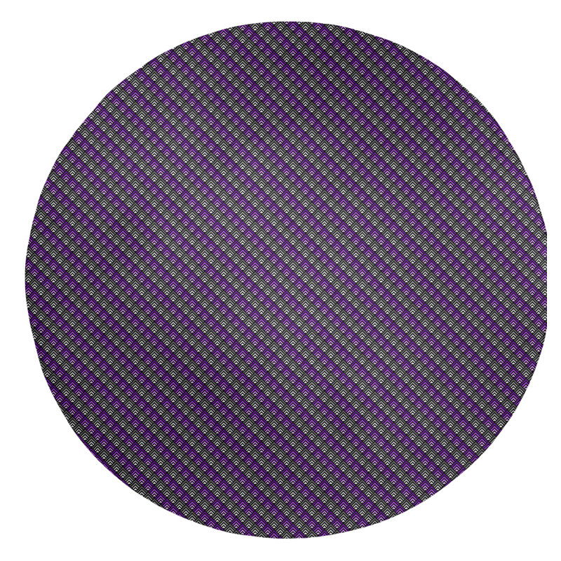 Chenille Geometric Indoor Rug, Round 5'