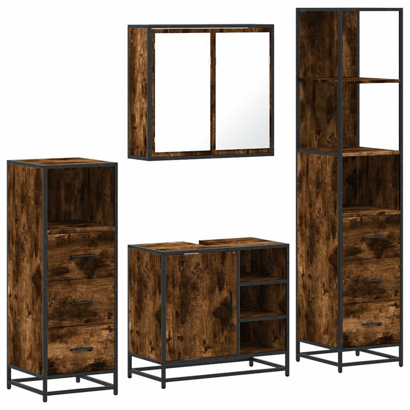 Shenee Bathroom Furniture Suite, Rustric Brown