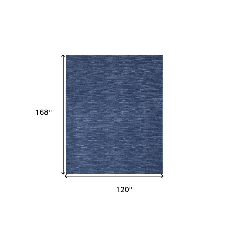Tapis intérieur / extérieur bleu 10 pi x 14 pi