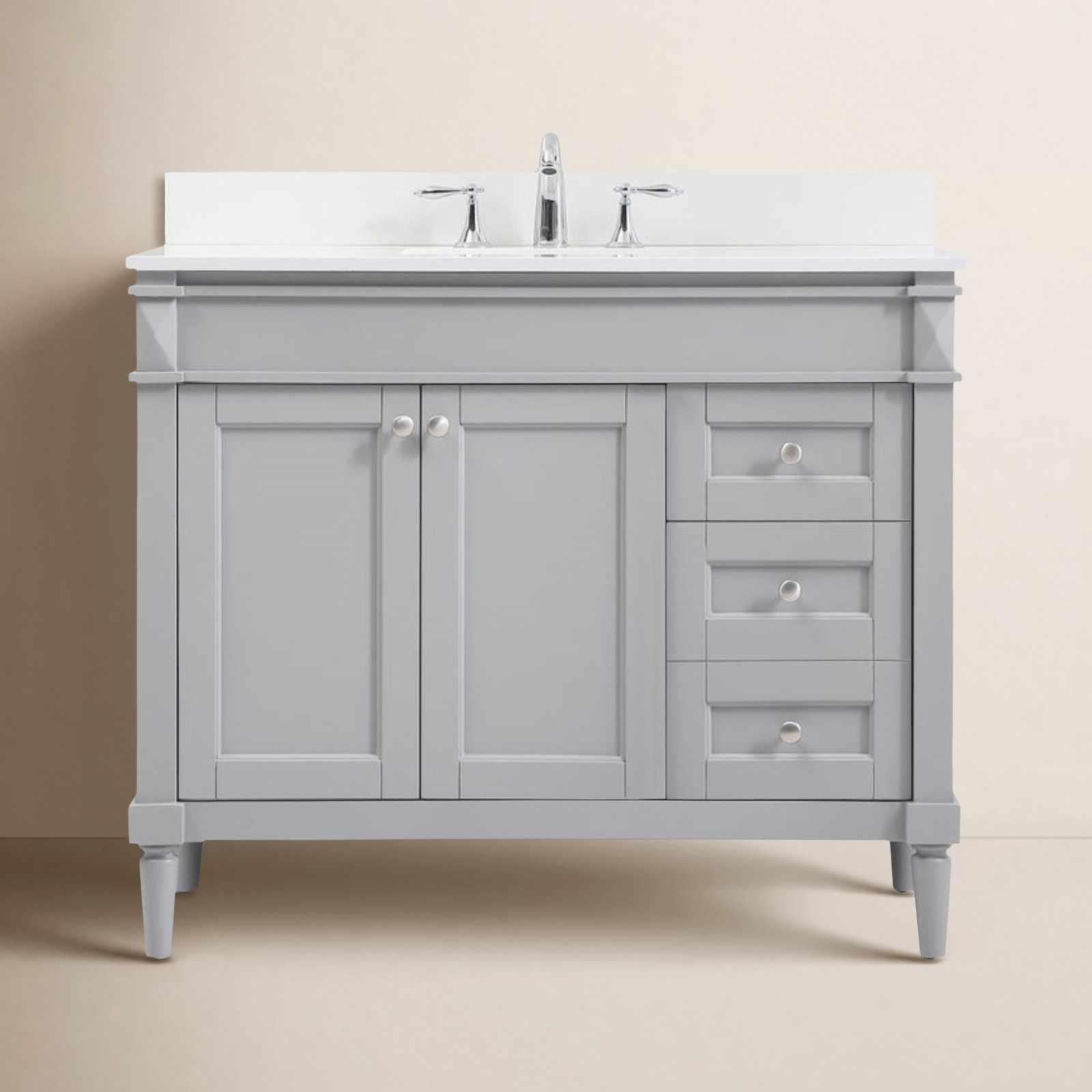 Readington 42'' Single Bathroom Vanity, Gray, 42"