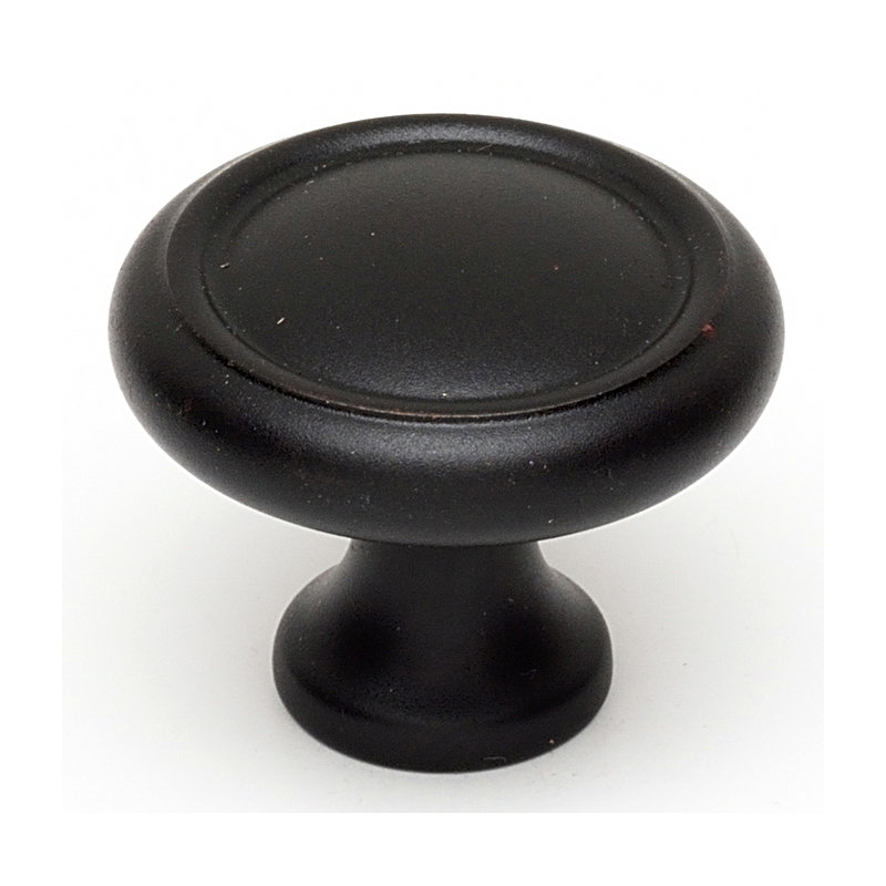 Mushroom Knob, Matte Black, 1" H x 1.25" W x 0.69" D