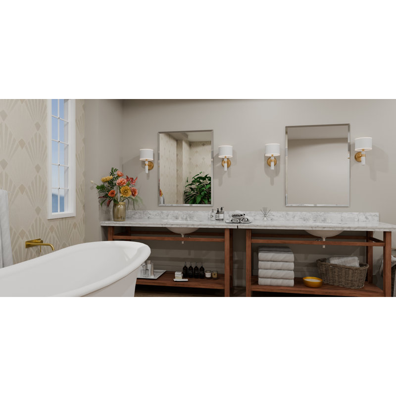 Sirenuse 1-Light Brushed Weathered Brass Wall Sconce