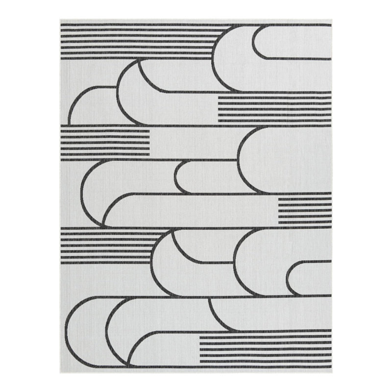 Tapis intérieur / extérieur d'extérieur moderne, Rectangle 7 pi 10 po x 10 pi