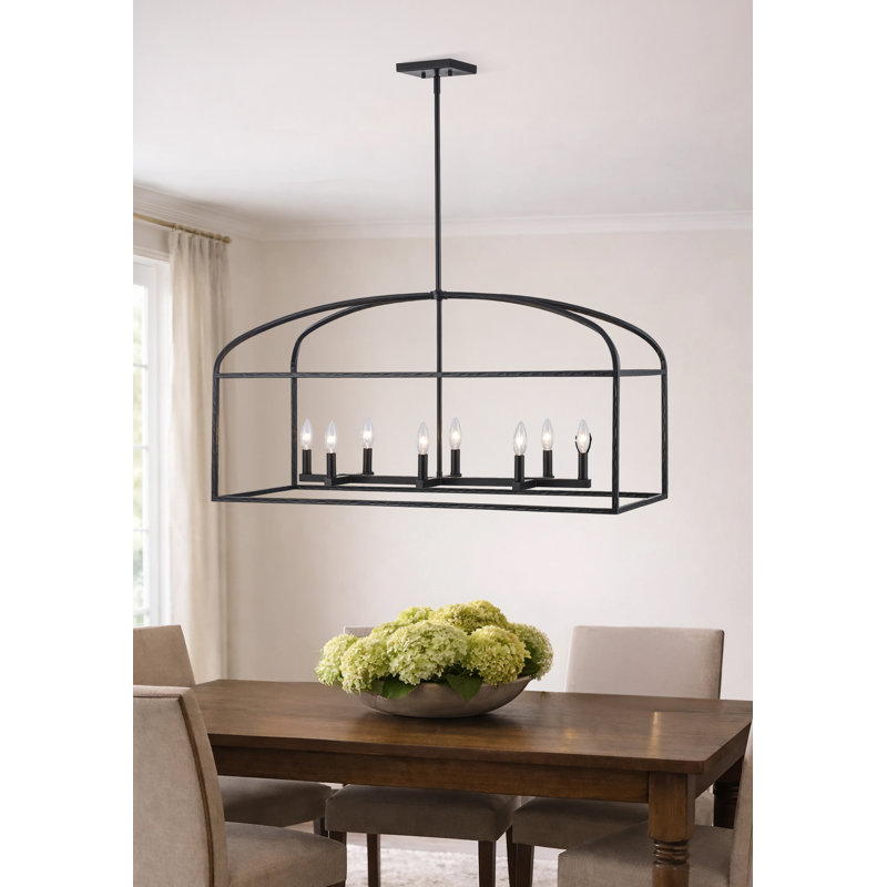 Birdy 8 - Light Caged LED Pendant, Black