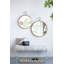 Miroir mural circulaire avec cadre en fer doré, miroir décoratif pour le salon, le vestibule, le bureau-28048277