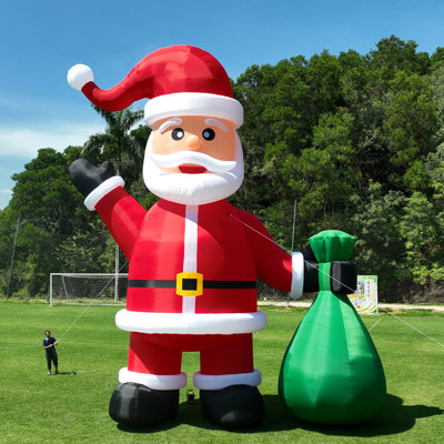 40ft Giant Inflatable Santa Outdoor Christmas Decoration, Durable 210d Commercial Grade Oxford Sant With 1500w Blower For Yard Lawn Party(no Lights)