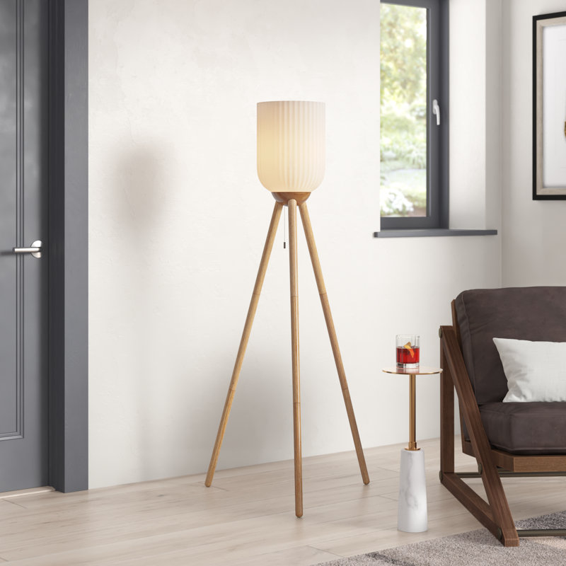 Lampe trépied 58 po Lapka, Naturel