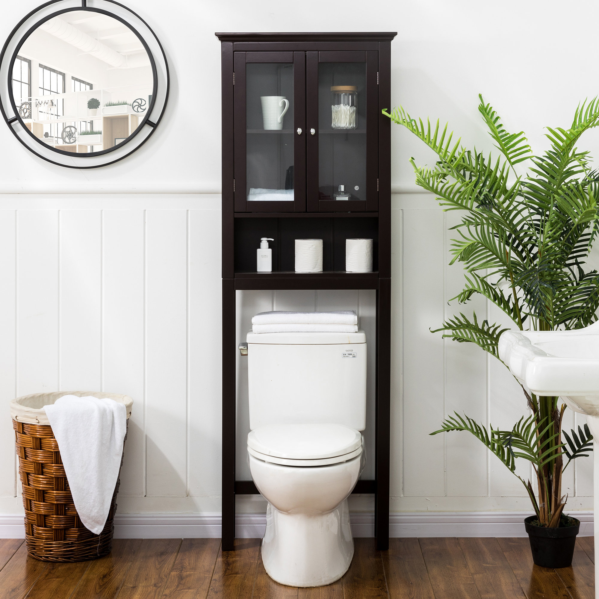 Three Posts™ Pinecrest Freestanding Over-the-Toilet Storage