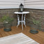 Ensemble de 2 pots à fleurs ronds en céramique émaillée - Convient aux jardinières de 9 po - Gris-897659750-897659739