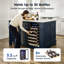 Simzlife 15 Inch 30 bottles Under-counter Refrigerators, Single Zone Wine Fridge, Wine Refrigerator Digital Temperature Control, Freestanding Wine Chiller with Removable Shelves