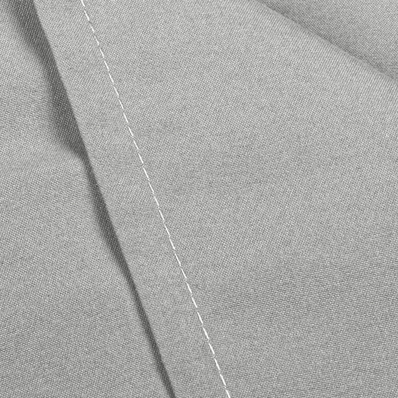 Drap plat seulement, drap de dessus en microfibre brossée 1800 - NTBAY, Gris fumée, Drap plat pour lit simple
