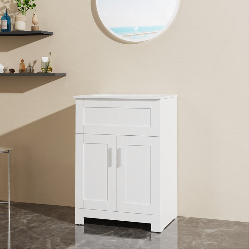 Ensemble de meuble-lavabo pour salle de bain 24 po, blanc