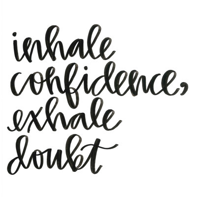 Confidence Script - Wrapped Canvas Print