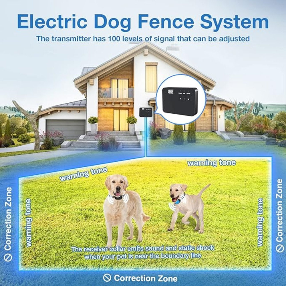 Gallery Detail: Invenitiah Masbrill Electric Fence For Dogs 2024 Upgraded Underground