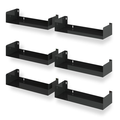 River Ridge 6 Piece Metal Floating Shelf