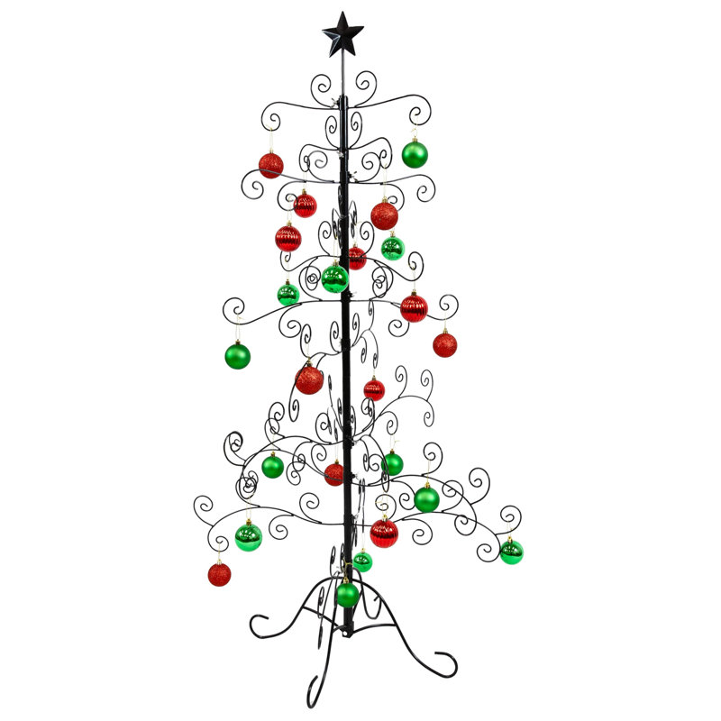 Décoration pour arbre de Noël Noelle avec crochets 5 pi, Noir