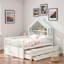 Lit maison avec lit gigogne, tablettes de tête de lit et tiroirs de rangement-1912221740-1912221743