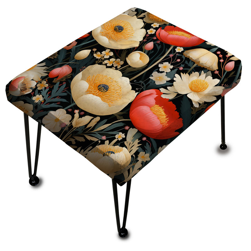 Tagle - Floral Rectangle Ottoman