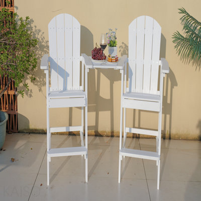 Outdoor Patio Chair, White Color, Made of Sturdy HIPS Material, Equipped with 304 Stainless Steel Accessories