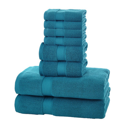 Ensemble de 8 serviettes de bain en mélange de coton avec débarbouillettes super douces