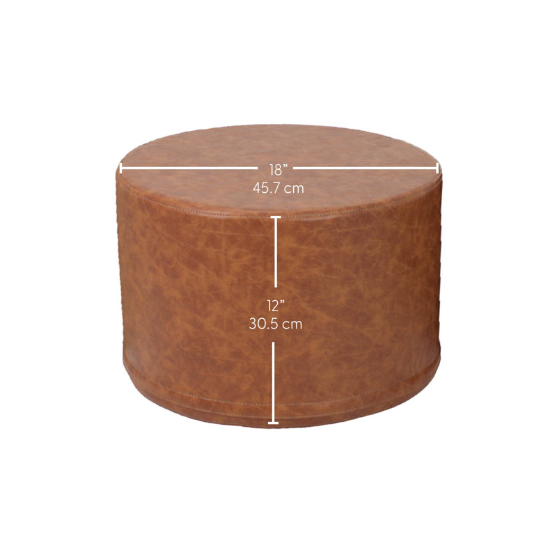 Repose-pieds rond 18 po SoftScape, H 12 po x l 18 po x P 18 po, Patiné patiné