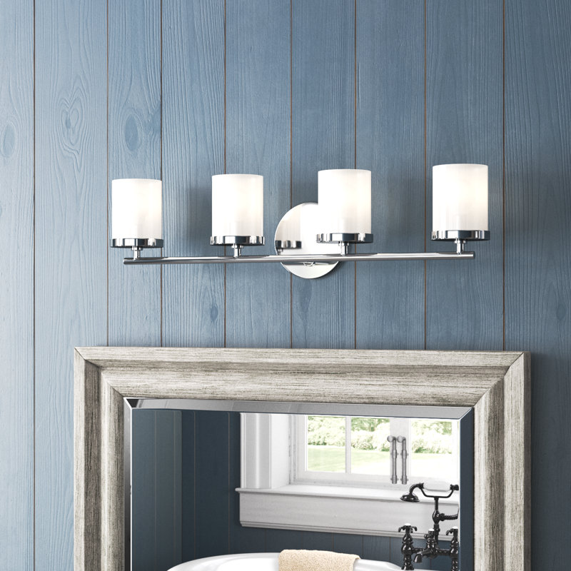 4 - Light Dimmable Vanity Light, Polished Nickel