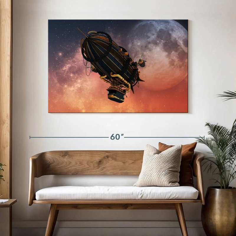 Mehar Steampunk Zeppelin, 32" H x 48" W