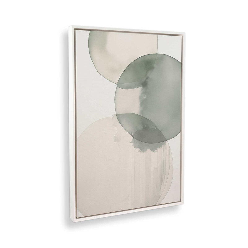 «Silent Spheres II», reproduction sur toile, Cadre opaque blanc, H 36,75 po x l 24,75 po x P 1,75 po