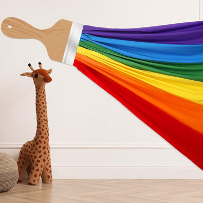 85 pouces de décorations de babillard arc-en-ciel 3D - Décoration murale de classe avec découpes au pinceau pour la rentrée scolaire
