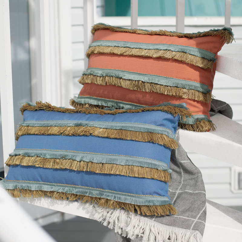 Nocatee Lumbar Indoor/Outdoor Pillow Cover & Insert, Playa Carnation