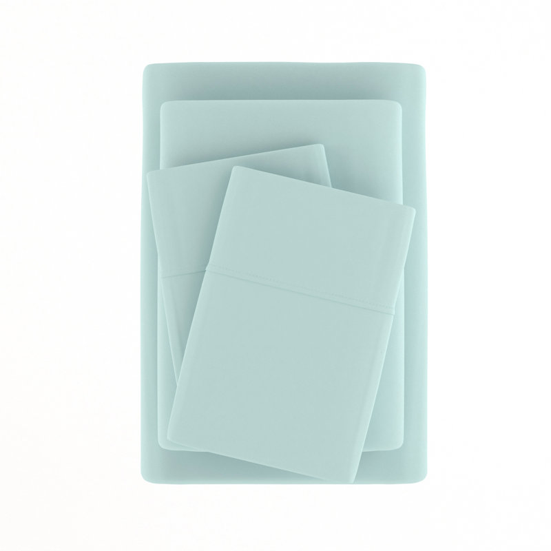 Ensemble de draps en microfibre doublement brossée 4 pièces Becky Cameron 1800 Series, Turquoise