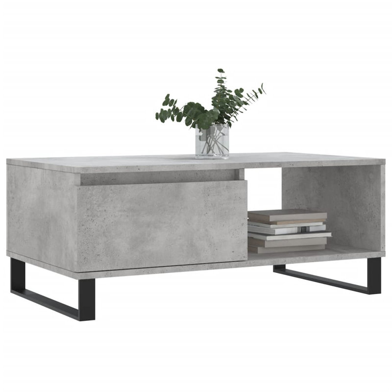 Miru Coffee Table with Storage, Concrete Grey