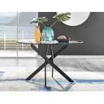 Tierra Luxury Metal and Glass Round Dining Table - Modern Statement Design