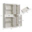 Armoire de cuisine 70 po autoportante - Grand bahut avec portes, tablettes et grand tiroir - Organisateur peu encombrant pour salle à manger, salon ou cuisinette-1590033450