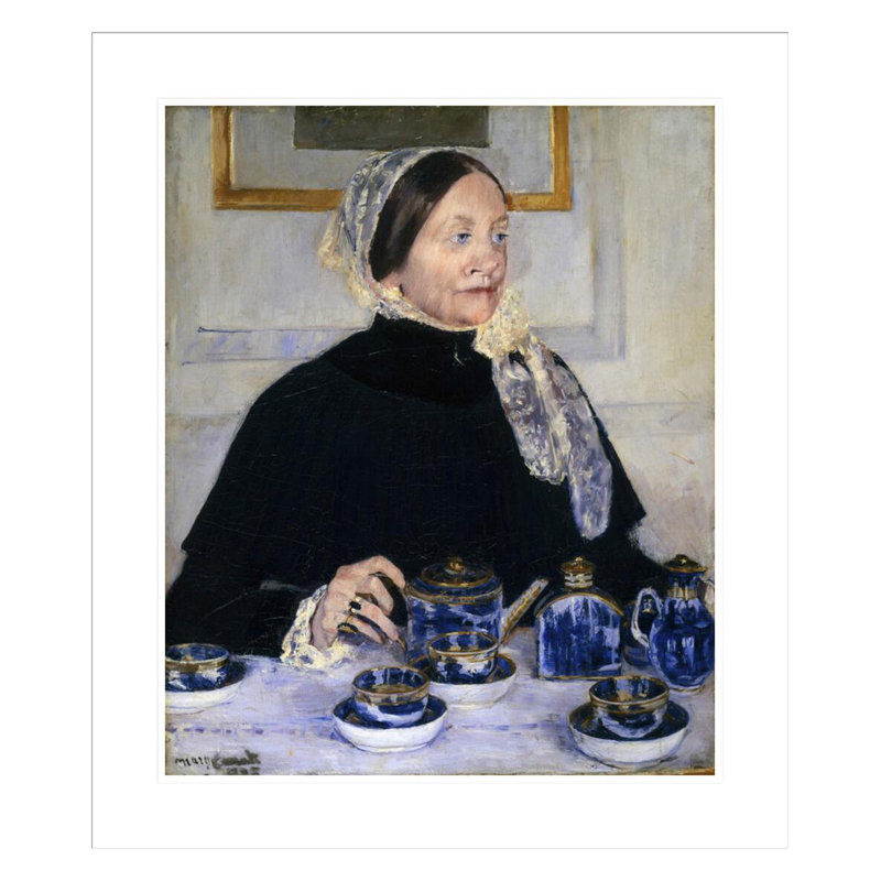 «Lady at the Tea Table» par Mary Cassatt, impression giclée encadrée, H 27,2 po x l 23,5 po