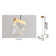 1 Light Single Geometric LED Pendant with Crystal Shade